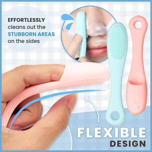 Silicone Facial Finger Nose Brush Face Cleaner Blackhead Remover – Silicone Face Cleaner Blackhead Remover Brush Cleanser Nose Pore Brush Finger Scruber Tool Facial Skin Cleaner Massage Brush ( Random Color )