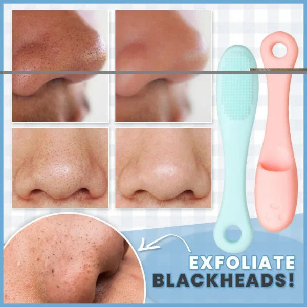 Silicone Facial Finger Nose Brush Face Cleaner Blackhead Remover – Silicone Face Cleaner Blackhead Remover Brush Cleanser Nose Pore Brush Finger Scruber Tool Facial Skin Cleaner Massage Brush ( Random Color )