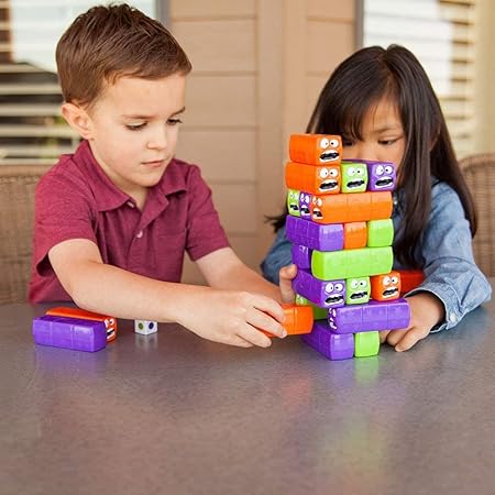 Wobbly Worms Tower Balancing Game | Tower Tumbling Stacking Board Games Building Blocks