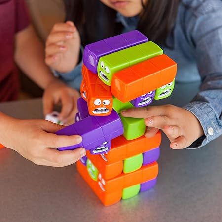 Wobbly Worms Tower Balancing Game | Tower Tumbling Stacking Board Games Building Blocks