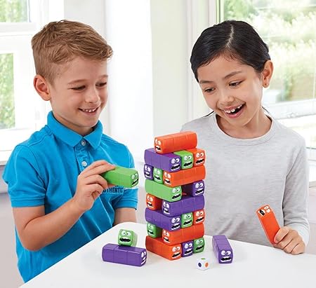 Wobbly Worms Tower Balancing Game | Tower Tumbling Stacking Board Games Building Blocks